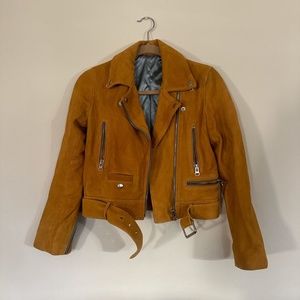 Vintage Suede Moto Jacket